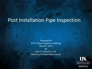 Pipe Inspection Reports and Deflection Analysis Summary