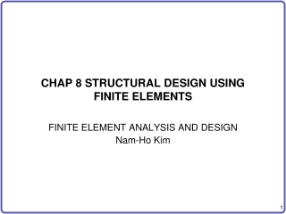 Structural Design Using Finite Elements - Introduction to Safety Margins