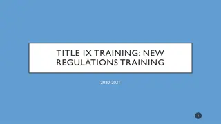 Title IX Training Regulations 2020-2021