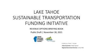 Sustainable Transportation Funding at Lake Tahoe: Revenue Options Briefing