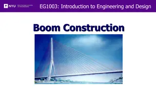 Engineering and Design of Boom Structures for Heavy Object Lifting