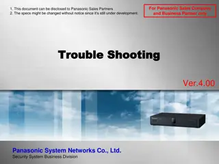 Troubleshooting Guide for Panasonic Sales Partners