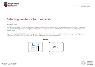 Selecting Hardware for a Network Activity