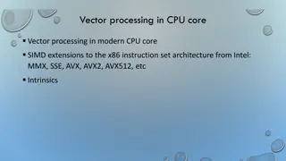 Vector Processing and SIMD Architectures in Modern CPUs