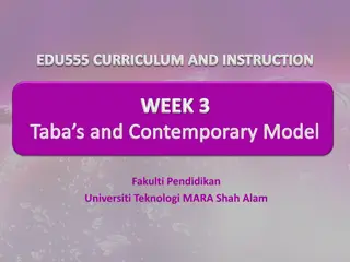 Taba's Model for Curriculum Development