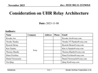 Enhancing Wireless Communication Through UHR Relay Architecture