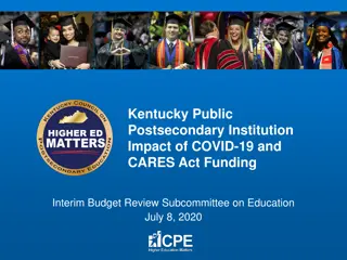 Impact of COVID-19 and CARES Act Funding on Kentucky Public Postsecondary Institutions