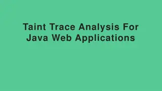Taint Trace Analysis for Java Web Applications