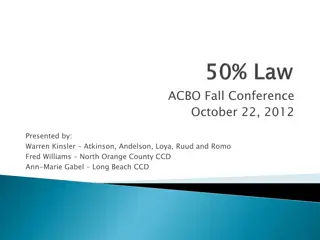 ACBO Fall Conference October 22, 2012 - Education Code and Expense Definitions