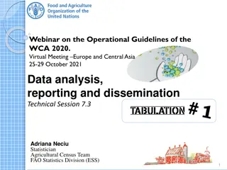 Operational Guidelines for WCA 2020 Virtual Meeting: Data Dissemination Strategies