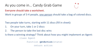 AI Representation and Problem Solving in Candy Grab Game