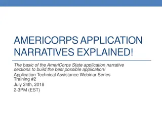 AmeriCorps Application Narratives Overview