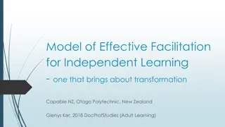 Model of Effective Facilitation for Independent Learning - Transformation Capable Approach