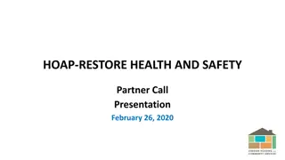Proposed Program Requirements for Restore Health and Safety Initiative