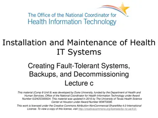 Implementing Fault-Tolerant Health IT Systems: Strategies and Best Practices
