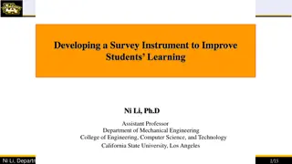 Enhancing Student Learning Through Survey Instruments in Mechanical Engineering Education