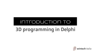 Delphi 3D Programming Overview