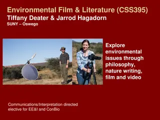 Exploring Environmental Issues Through Film and Literature