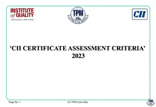 Key Milestones in TPM Journey for Excellence