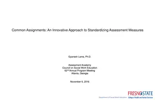 Innovative Approach to Standardizing Assessment Measures in Social Work Education