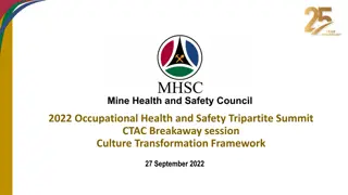 Culture Transformation Framework in Occupational Health and Safety Summit