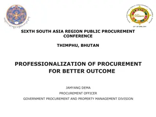 Professionalization of Procurement in South Asia: Initiatives, Challenges, and Outcomes