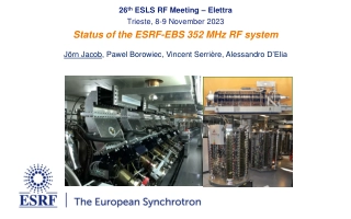 Overview of ESRF-EBS 352 MHz RF System Upgrade at 26th ESL RF Meeting