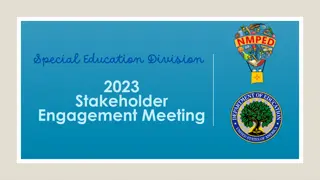 Special Education Division 2023 Stakeholder Engagement Meeting