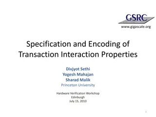 Transaction Interaction Properties and Modeling in Hardware Verification
