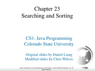Searching and Sorting Algorithms in Java Programming