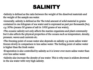 Salinity in Sea Water