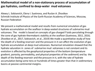 Mathematical Model of Gas Hydrate Accumulation in Deep-Water Mud Volcanoes