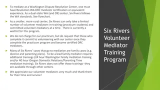 Mediation Certification Standards in Washington and Oregon