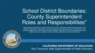 County Superintendent Responsibilities for School District Boundaries