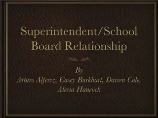 Positive and Negative Superintendent/School Board Relationships