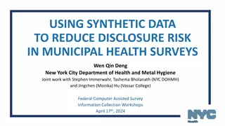 Using Synthetic Data to Reduce Disclosure Risk in Municipal Health Surveys