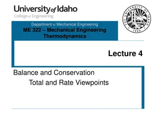 Balance and Conservation in Mechanical Engineering