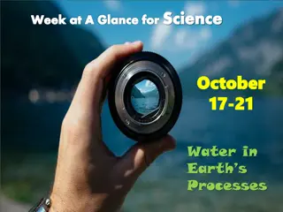 Exploring Water's Role in Earth's Processes - Week at a Glance for Science