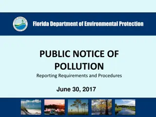 Pollution Reporting Requirements and Procedures Overview