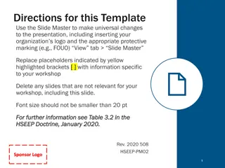 Optimizing Workshop Presentations with Slide Master
