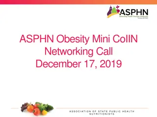 ASPHN Obesity Mini CoIIN Networking Call Highlights and Updates