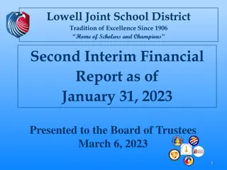 Lowell Joint School District Financial Report Highlights