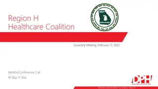 Region H Healthcare Coalition Quarterly Meeting Updates and Information