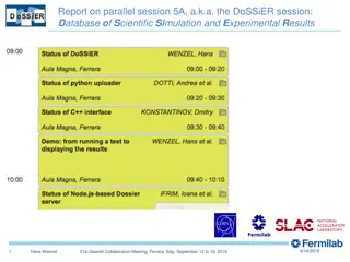 Database of Scientific Simulation and Experimental Results