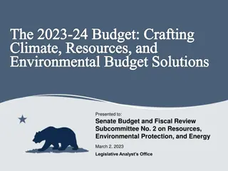 Crafting Climate and Environmental Budget Solutions for 2023-24