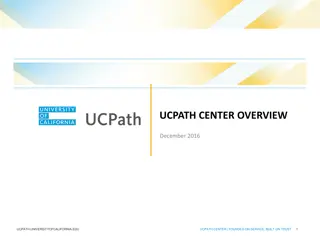 UCPath Center Overview December 2016 - Built on Trust