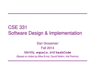 Object Equality in Software Design & Implementation
