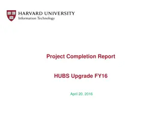 Project Completion Report: HUBS Upgrade FY16 Summary