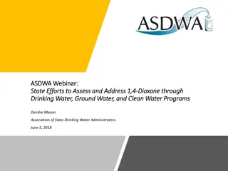 State Efforts to Address 1,4-Dioxane in Drinking Water Programs