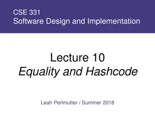 Equality and Hashcode in Object Comparison